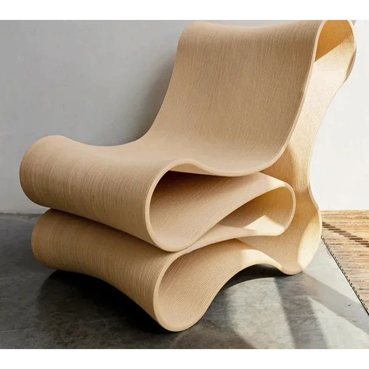 Sculptural Plywood Lounge Chair – Modern Curved Accent Seating | Luxury Interiors