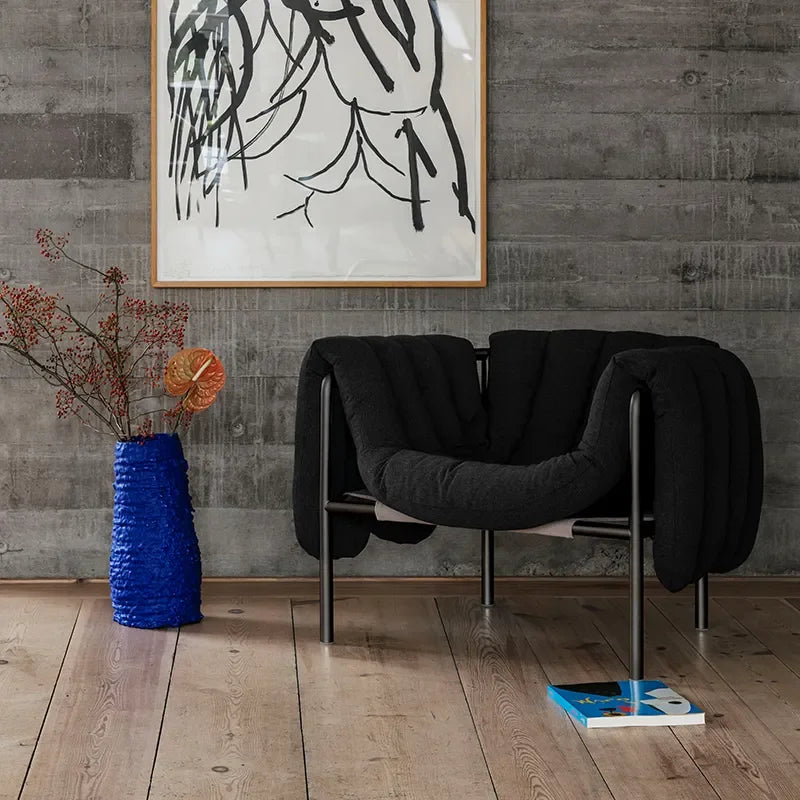 Corby Lounge Chair | Modern Upholstered with Metal Frame | Luxury Interiors