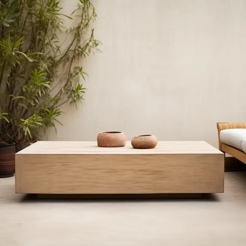 Minimalist Solid Wood Coffee Table for Living Room | Modern Minimalism