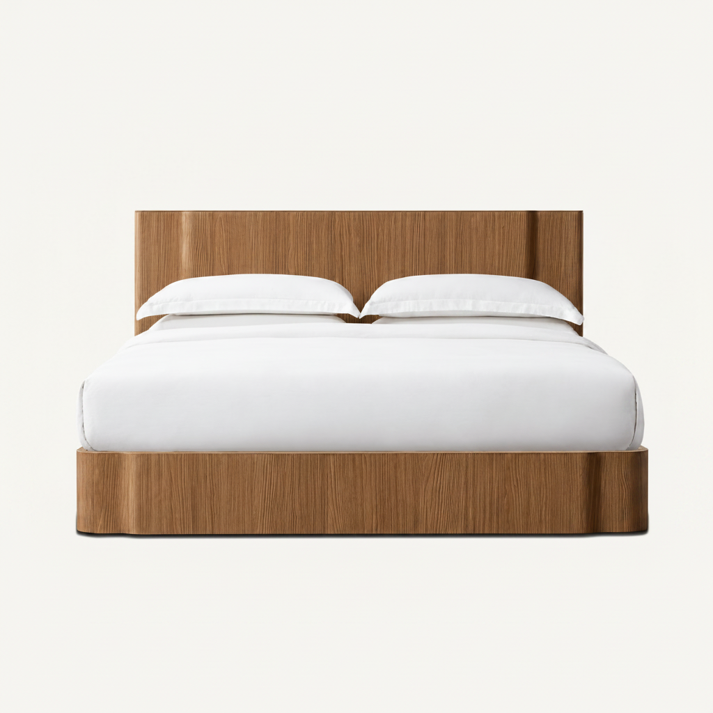 The Sundro Panel Bed | Solid European Oak