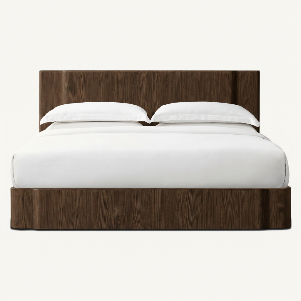 The Sundro Panel Bed | Solid European Oak