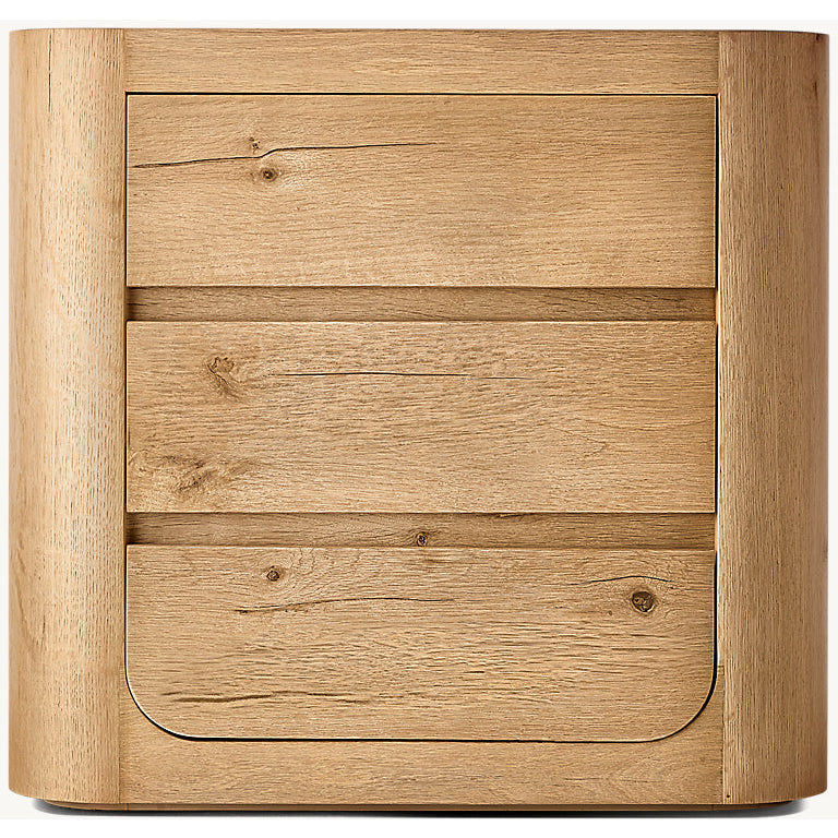 The Artisan Oak Closed Nightstand | Three Drawers - Nightstands
