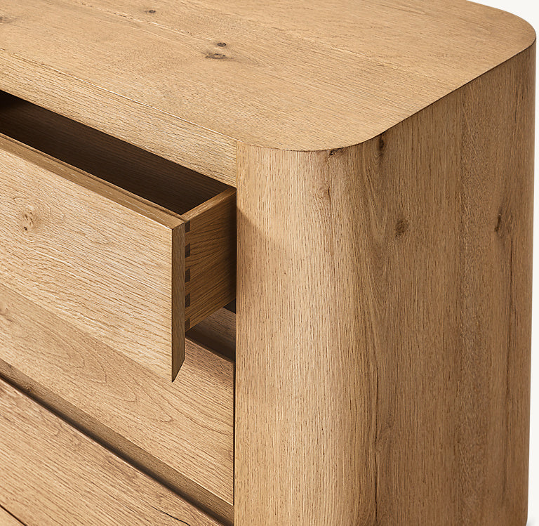 The Artisan Oak Closed Nightstand | Three Drawers - Nightstands