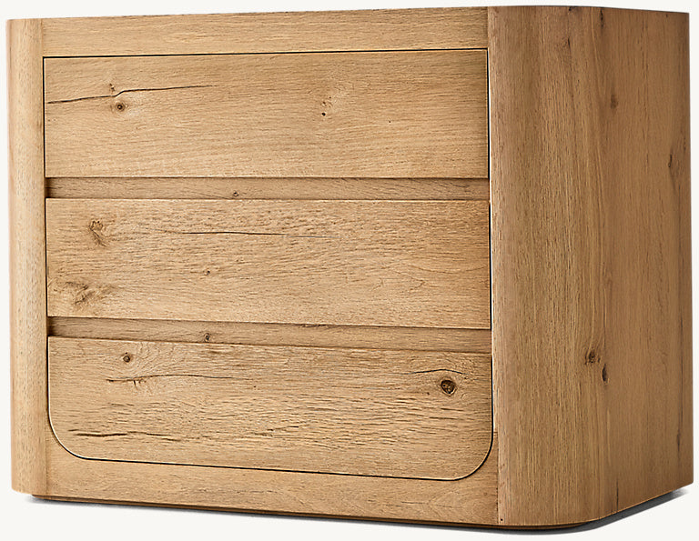 The Artisan Oak Closed Nightstand | Three Drawers - Nightstands