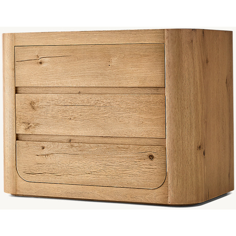 The Artisan Oak Closed Nightstand | Three Drawers - Nightstands