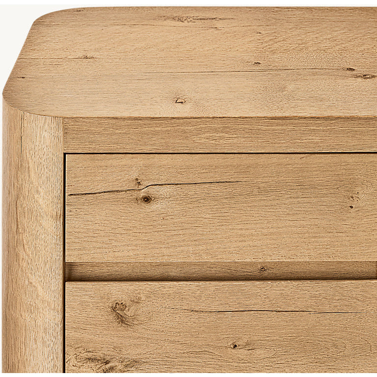 The Artisan Oak Closed Nightstand | Three Drawers - Nightstands