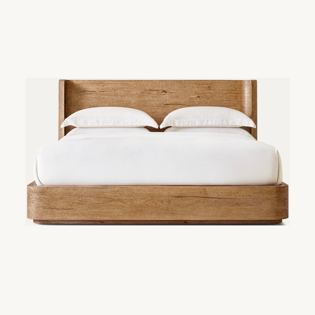 The Artisan Oak Platform Bed | Rustic Honey | HLMk002ftA - Beds