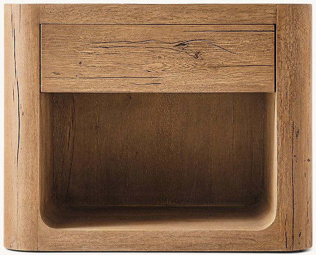 The Artisan Open Nightstand | Solid Oak & Single Drawer - Natural oak / 20’’ - Nightstands