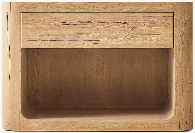 The Artisan Open Nightstand | Solid Oak & Single Drawer - Nightstands