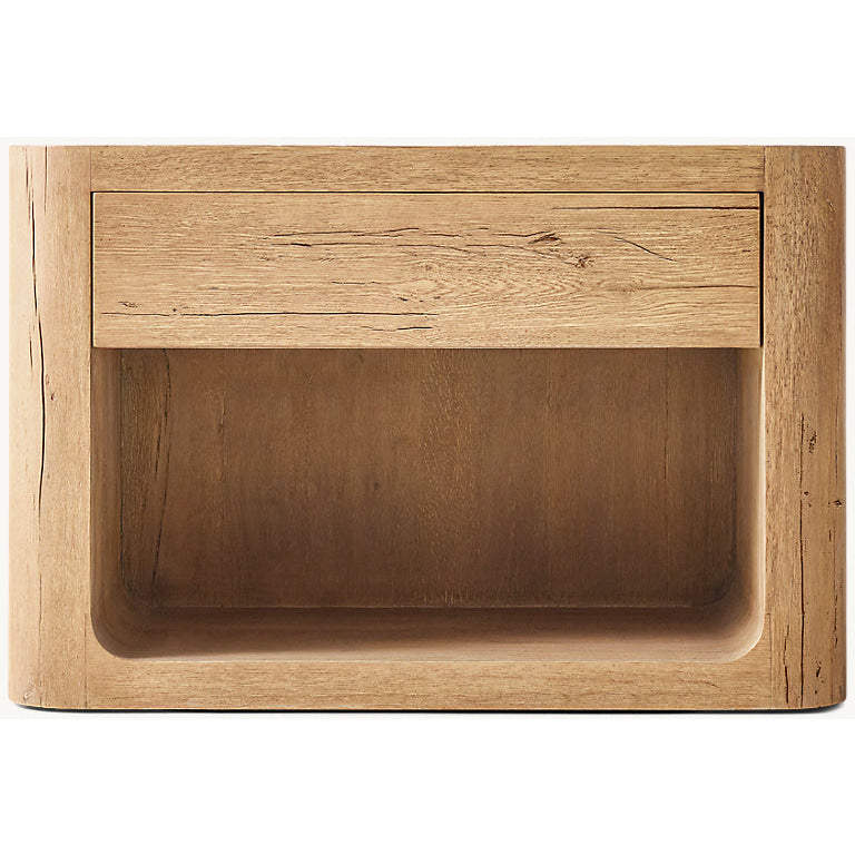 The Artisan Open Nightstand | Solid Oak & Single Drawer - Nightstands