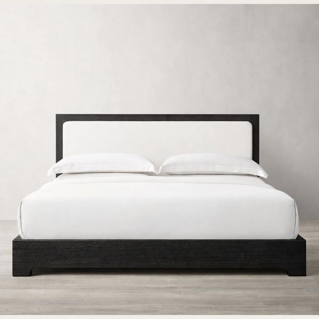 The Borvik Platform Bed | Solid Black Oak