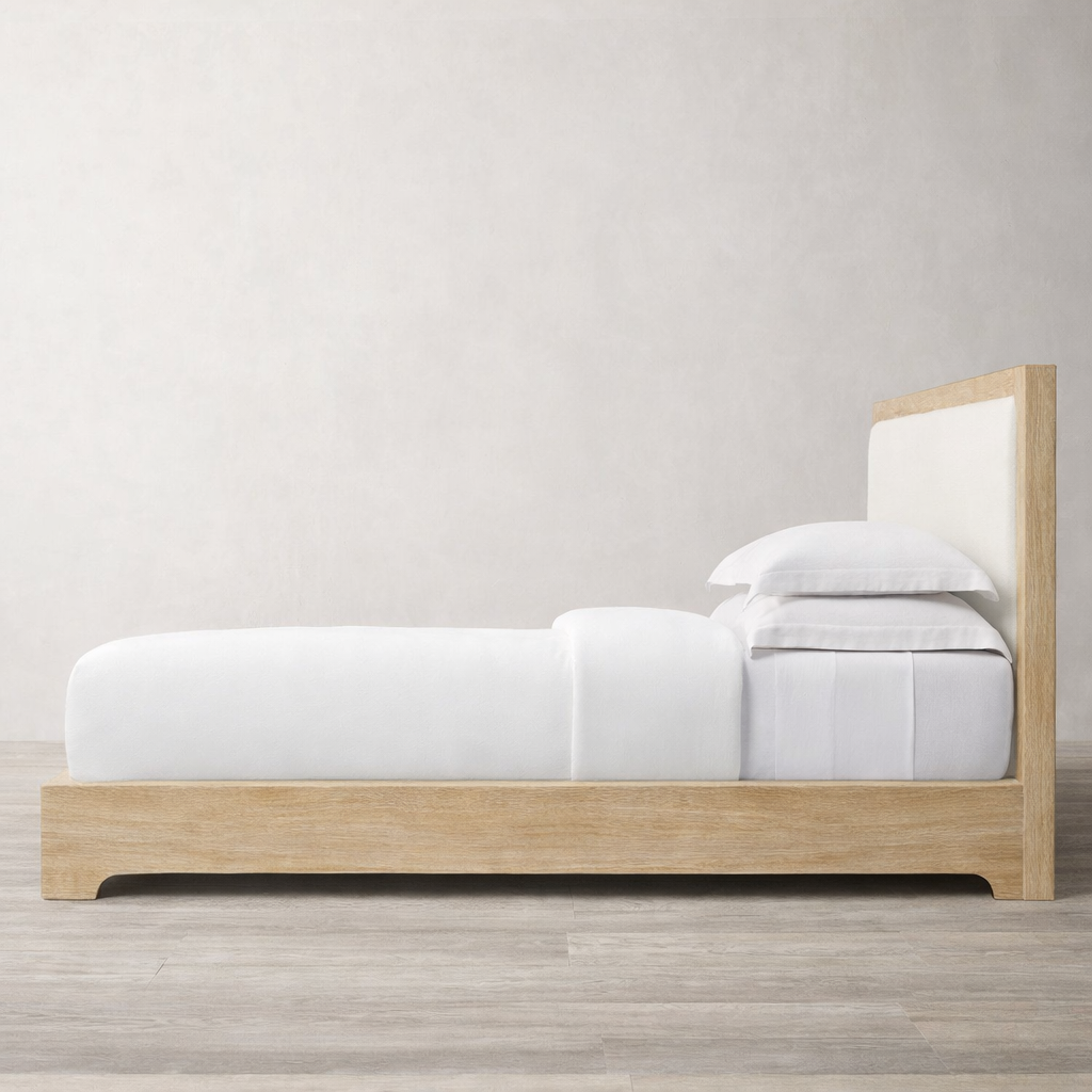 The Borvik Platform Bed | Solid Light Oak