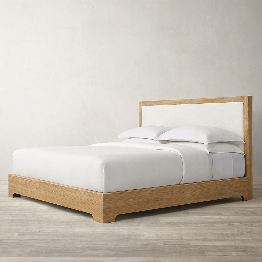 The Borvik Platform Bed | Solid Natural Oak