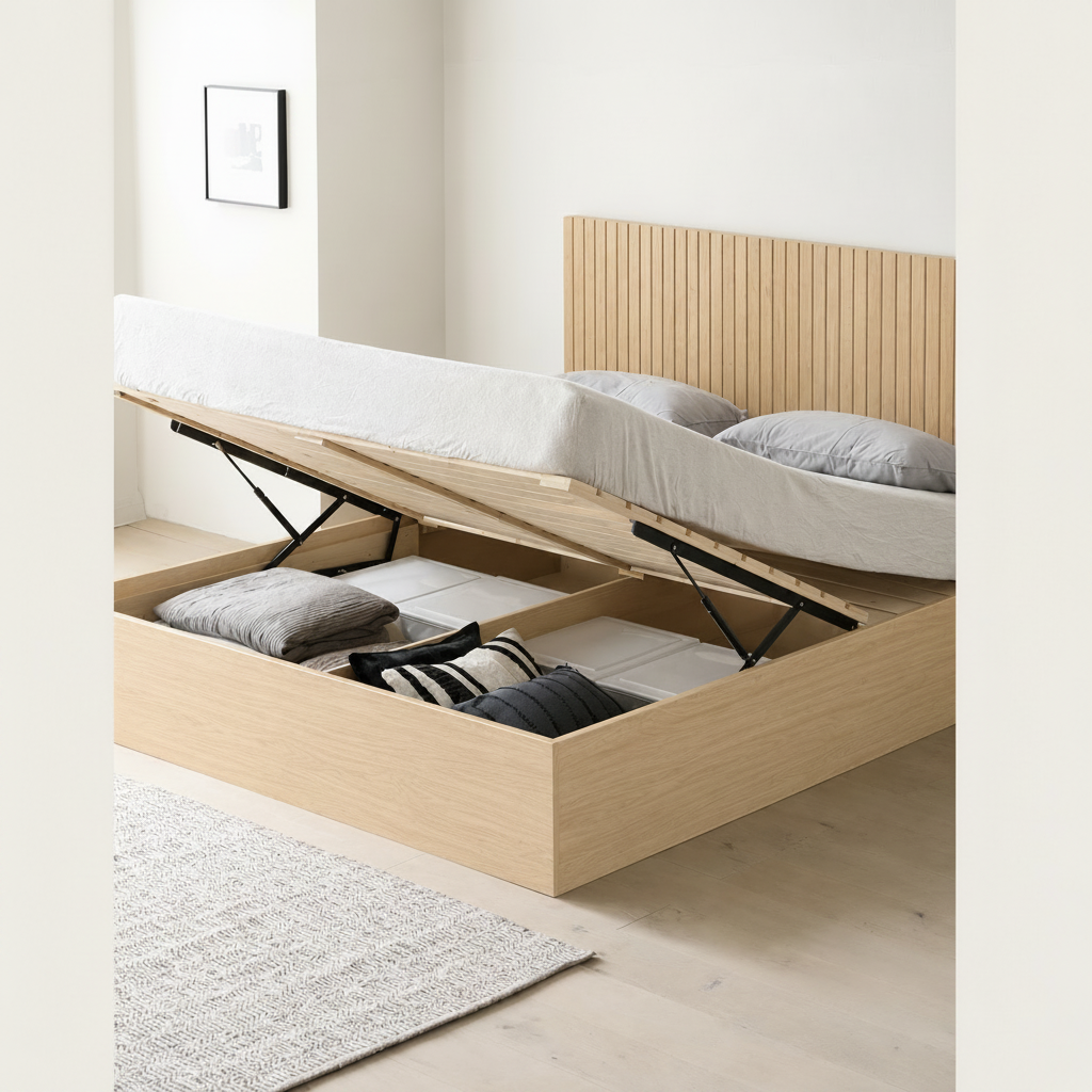 LETTO CON STRUTTURA ORBITALE IN LEGNO MASSELLO | HLMPGH01