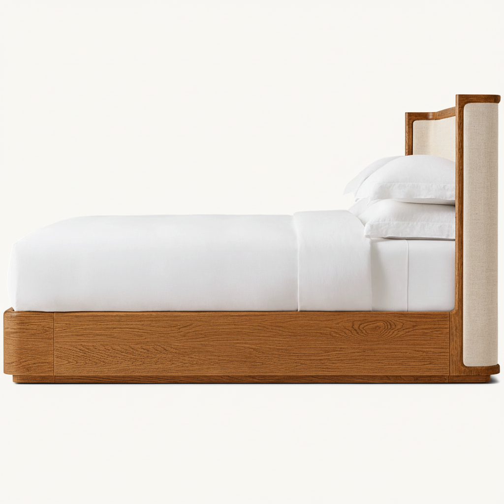 实木轨道式床架 | HLMPGH01