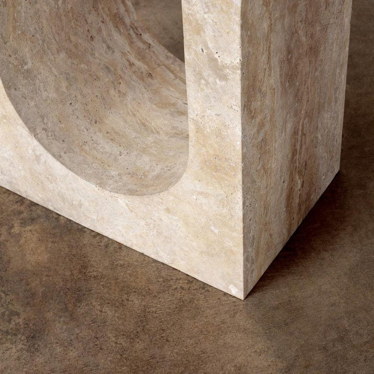 Modern Travertine Console Table – Luxury Interior for Contemporary spaces