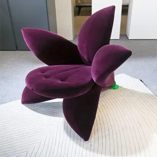 Flower Velvet Lounge Chair | Luxury Interiors | Available in Many Colors