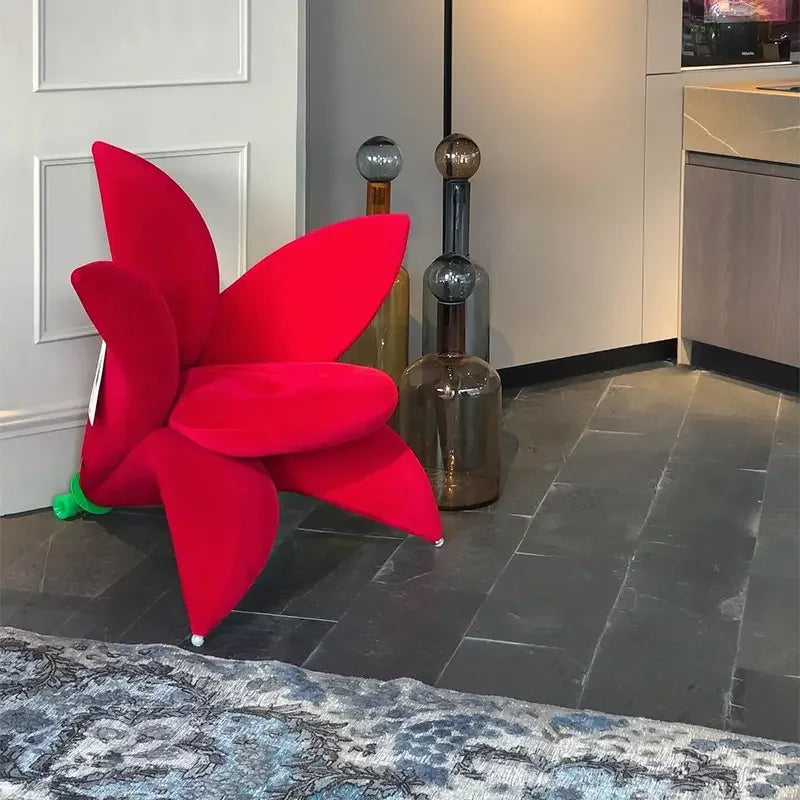 Flower Velvet Lounge Chair | Luxury Interiors | Available in Many Colors