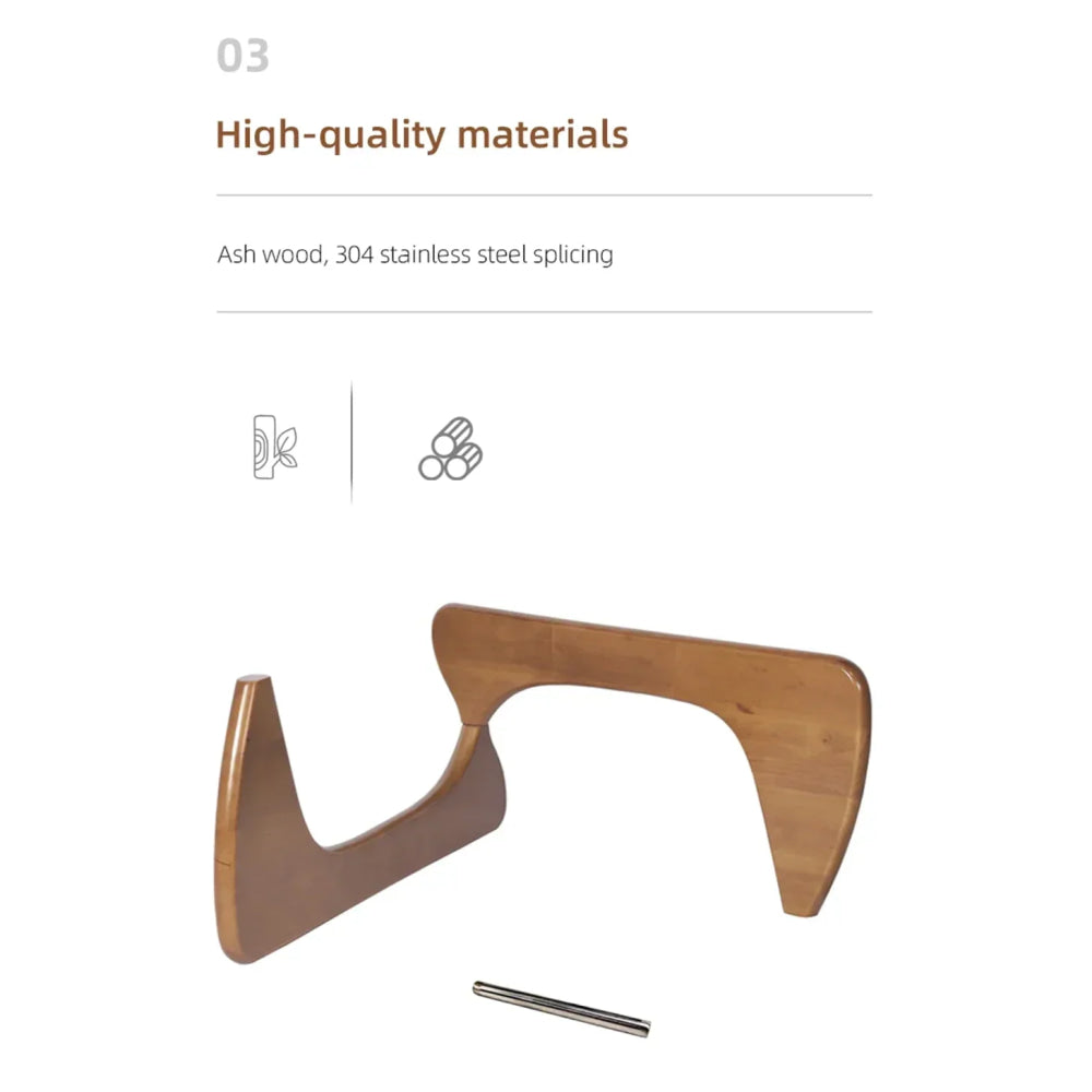 Mid-century Modern Glass Coffee Table with Solid Wood Base – Minimalist Design for Living Rooms