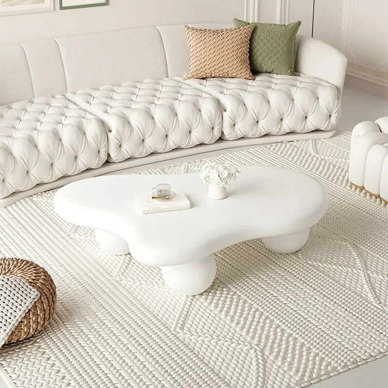 Wabi-sabi Pine Wood Coffee Table – Modern Minimalist Design with Organic curved shape