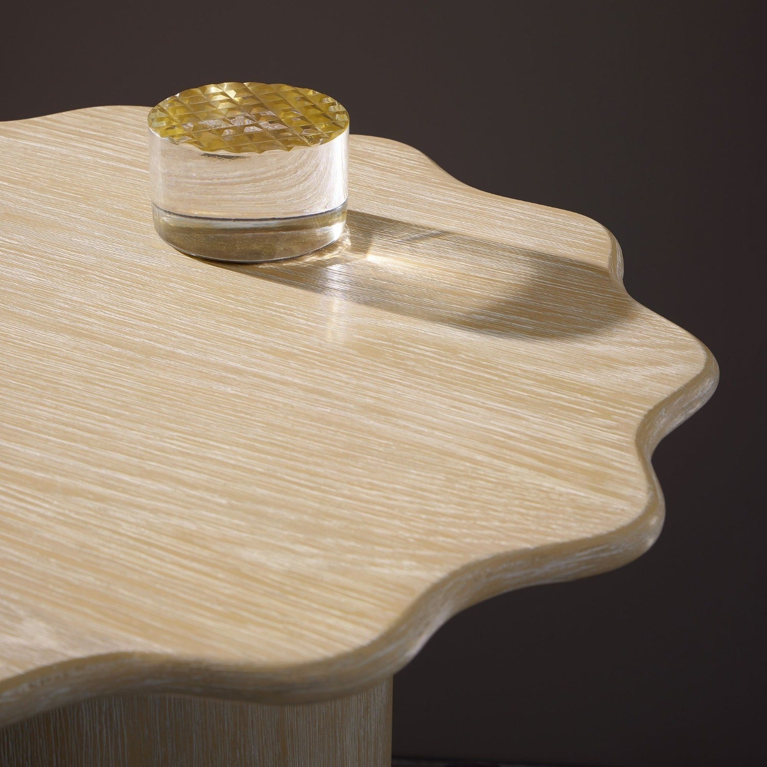 Wavy Edge Wooden Side Table – Organic Minimalist Accent | Japandi Interiors