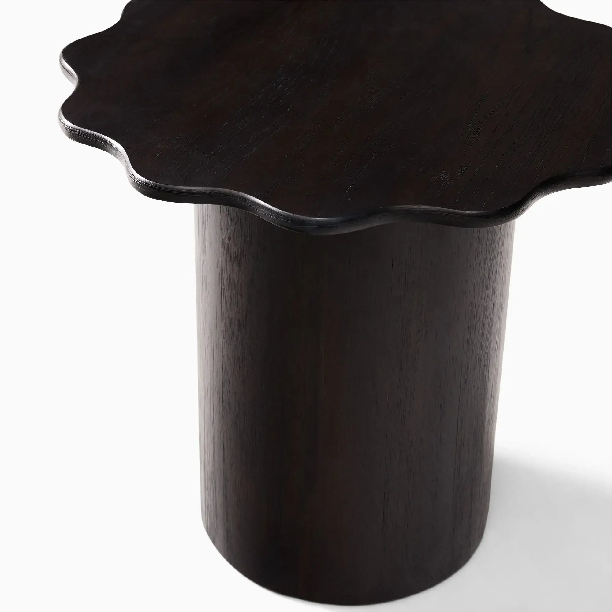 Wavy Edge Wooden Side Table – Organic Minimalist Accent | Japandi Interiors