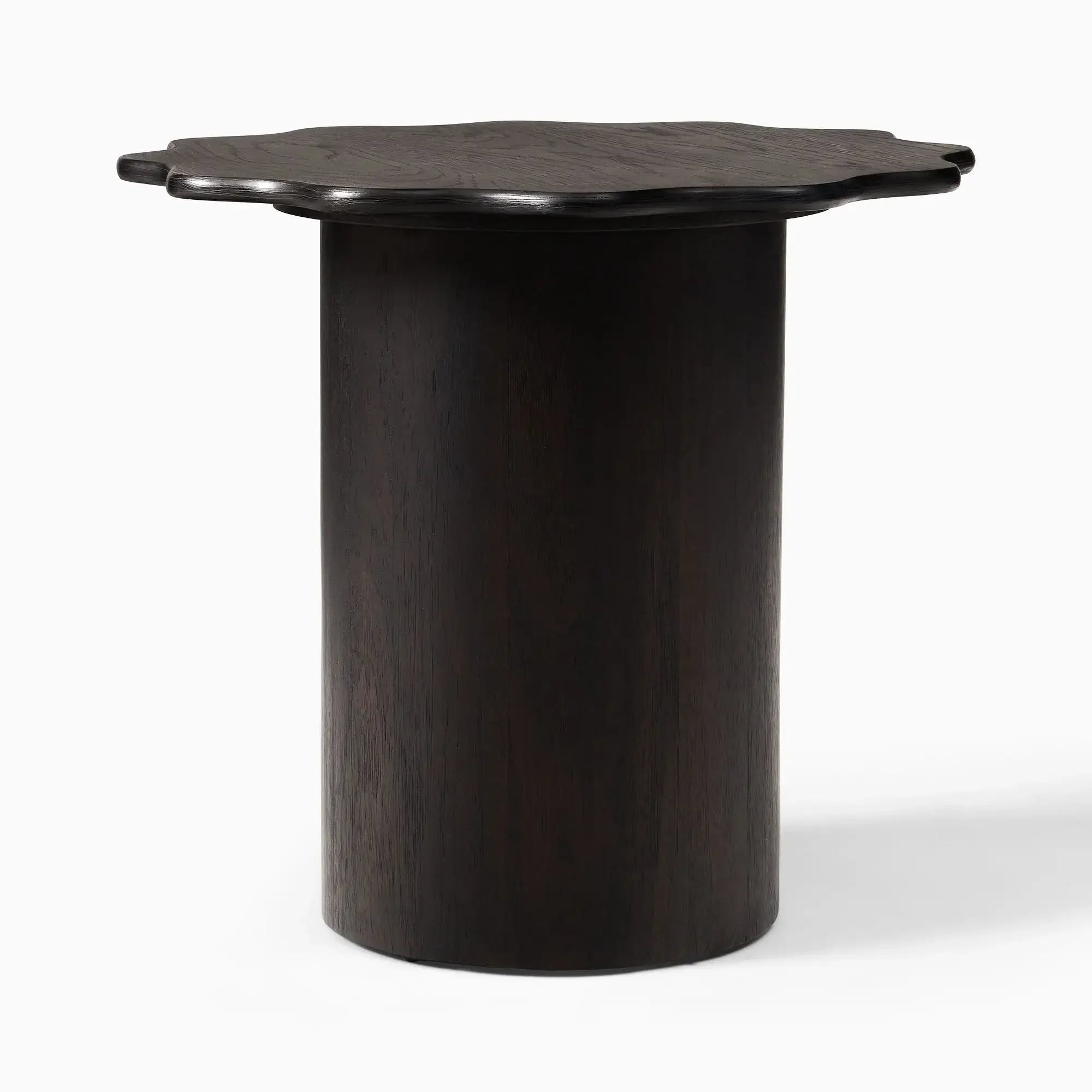 Wavy Edge Wooden Side Table – Organic Minimalist Accent | Japandi Interiors