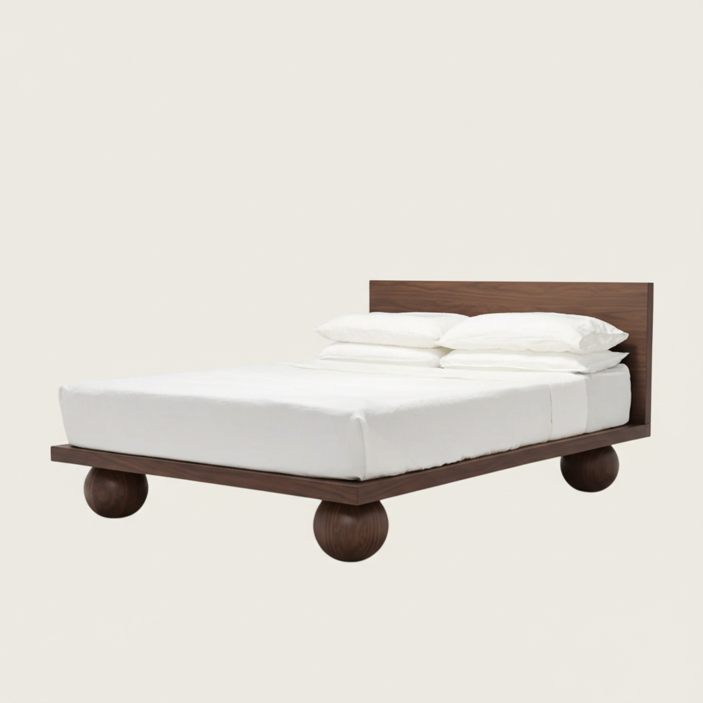 LETTO CON STRUTTURA ORBITALE IN LEGNO MASSELLO | HLMPGH01