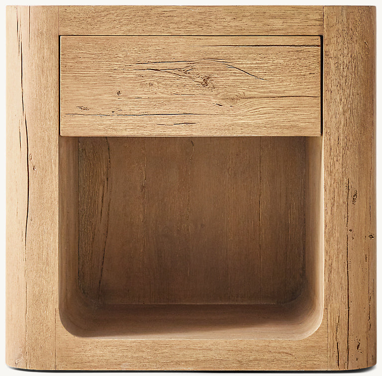 The Artisan Open Nightstand | Solid Oak & Single Drawer