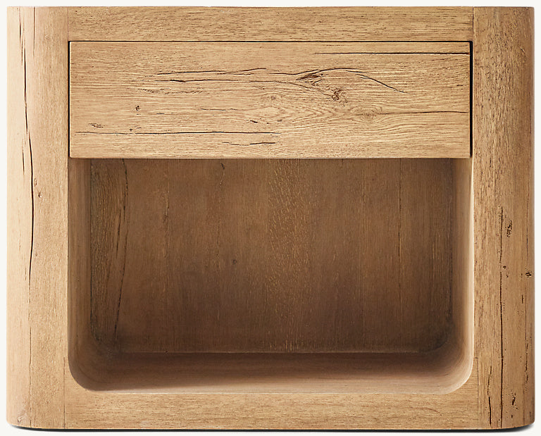 The Artisan Open Nightstand | Solid Oak & Single Drawer