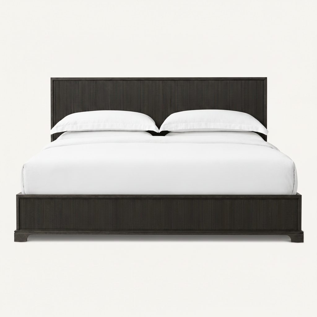 The Havre Reeded Panel Bed | Solid European Oak