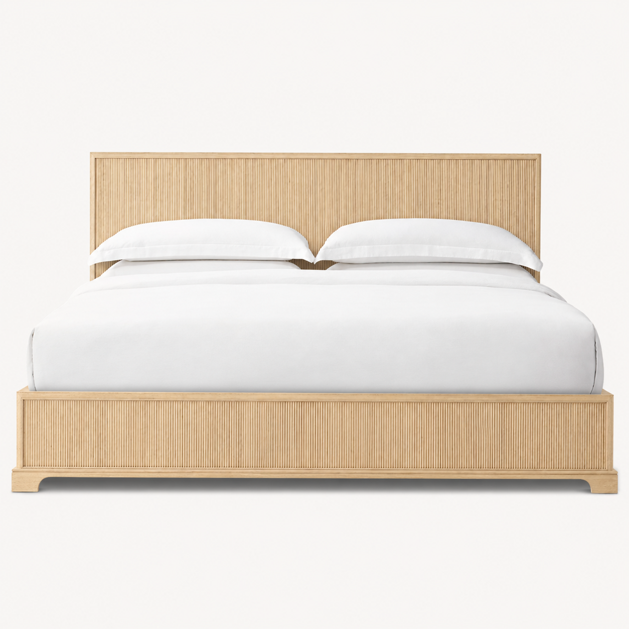 The Havre Reeded Panel Bed | Solid European Oak