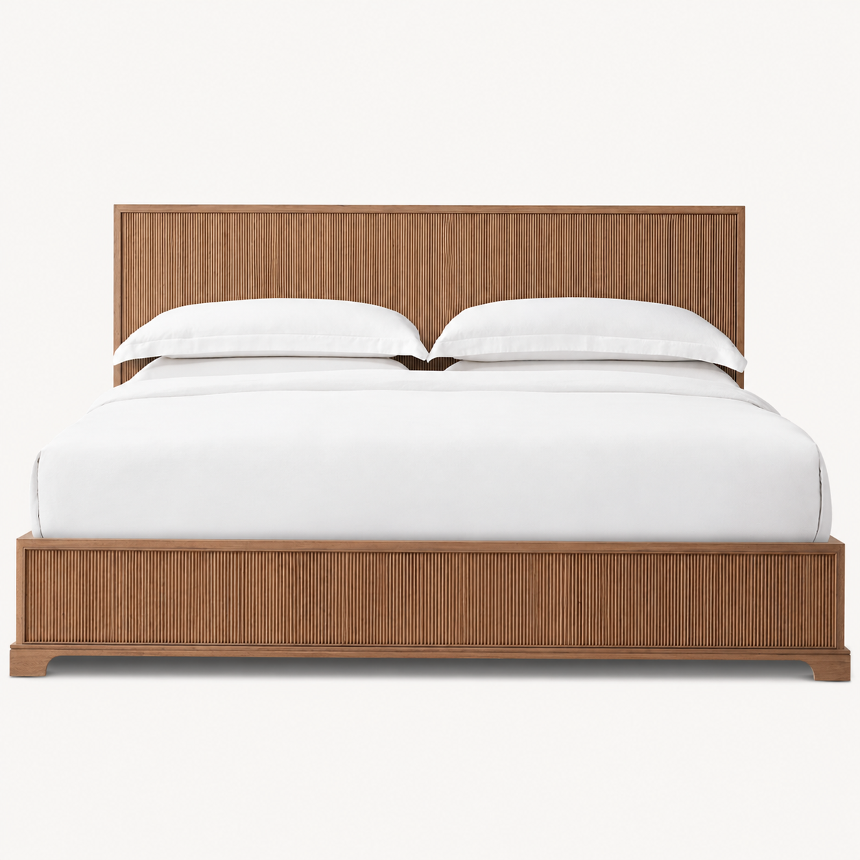 The Havre Reeded Panel Bed | Solid European Oak