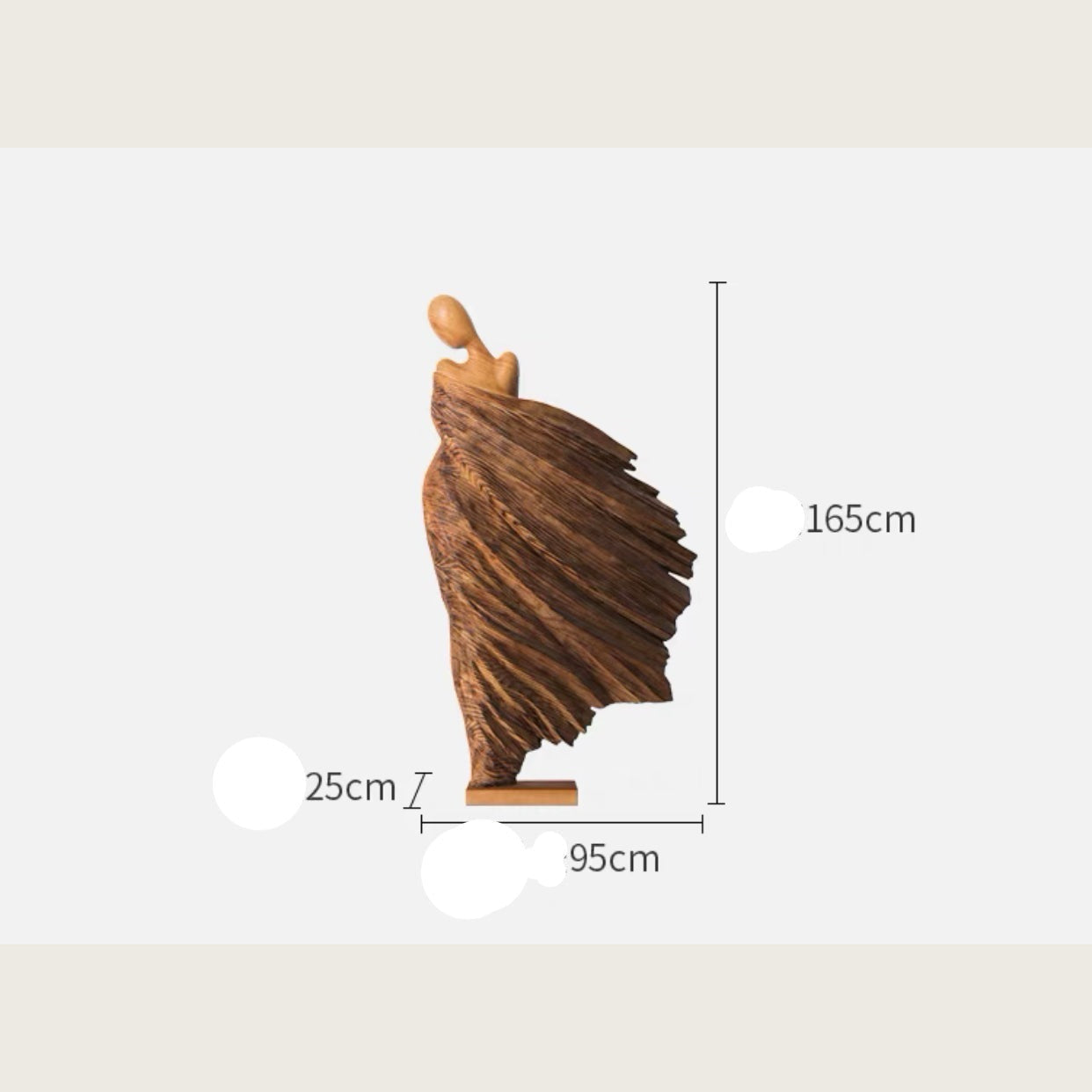 Abstract Wood Sculpture of Woman | Modern Handcrafted Art Statue for Luxury Decor