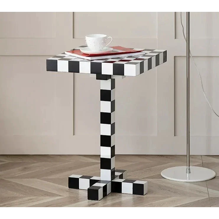 Black and White Chess Accent Table for Modern Interiors | Art Deco Homes