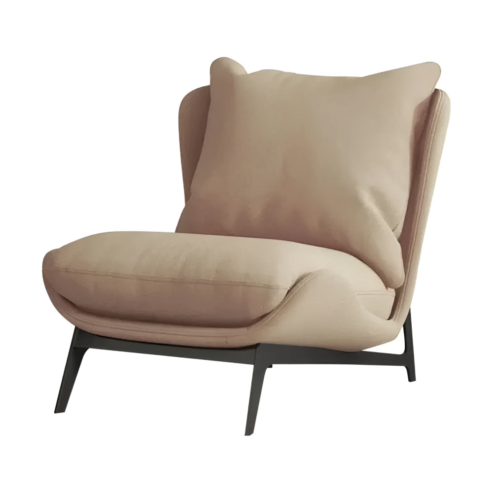 Contemporary Leather Accent Chair with Metal Frame | Luxury Interiors