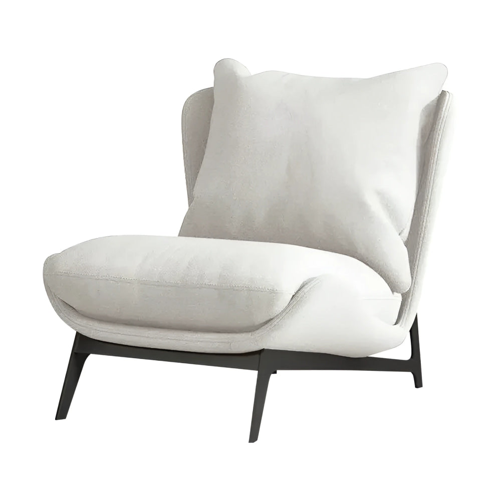 Contemporary Leather Accent Chair with Metal Frame | Luxury Interiors