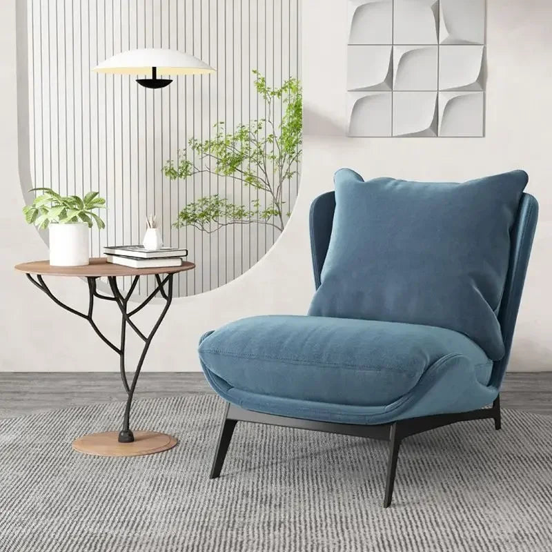 Contemporary Leather Accent Chair with Metal Frame | Luxury Interiors