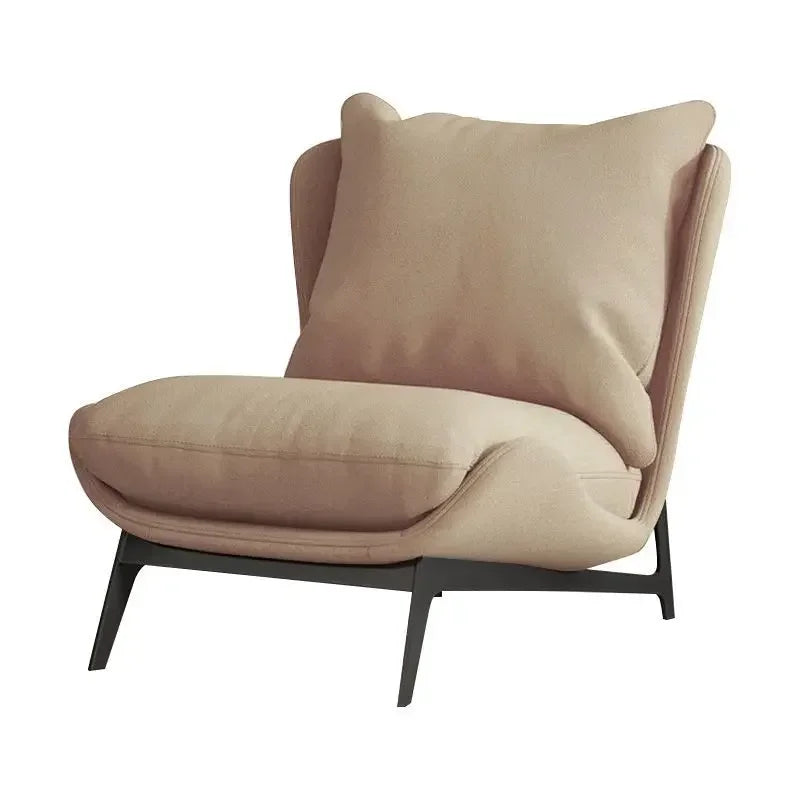 Contemporary Leather Accent Chair with Metal Frame | Luxury Interiors