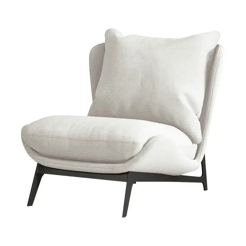 Contemporary Leather Accent Chair with Metal Frame | Luxury Interiors