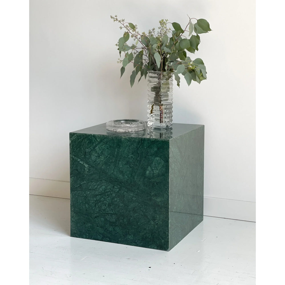 Green Marble Cube Side Tables | Luxury Interiors