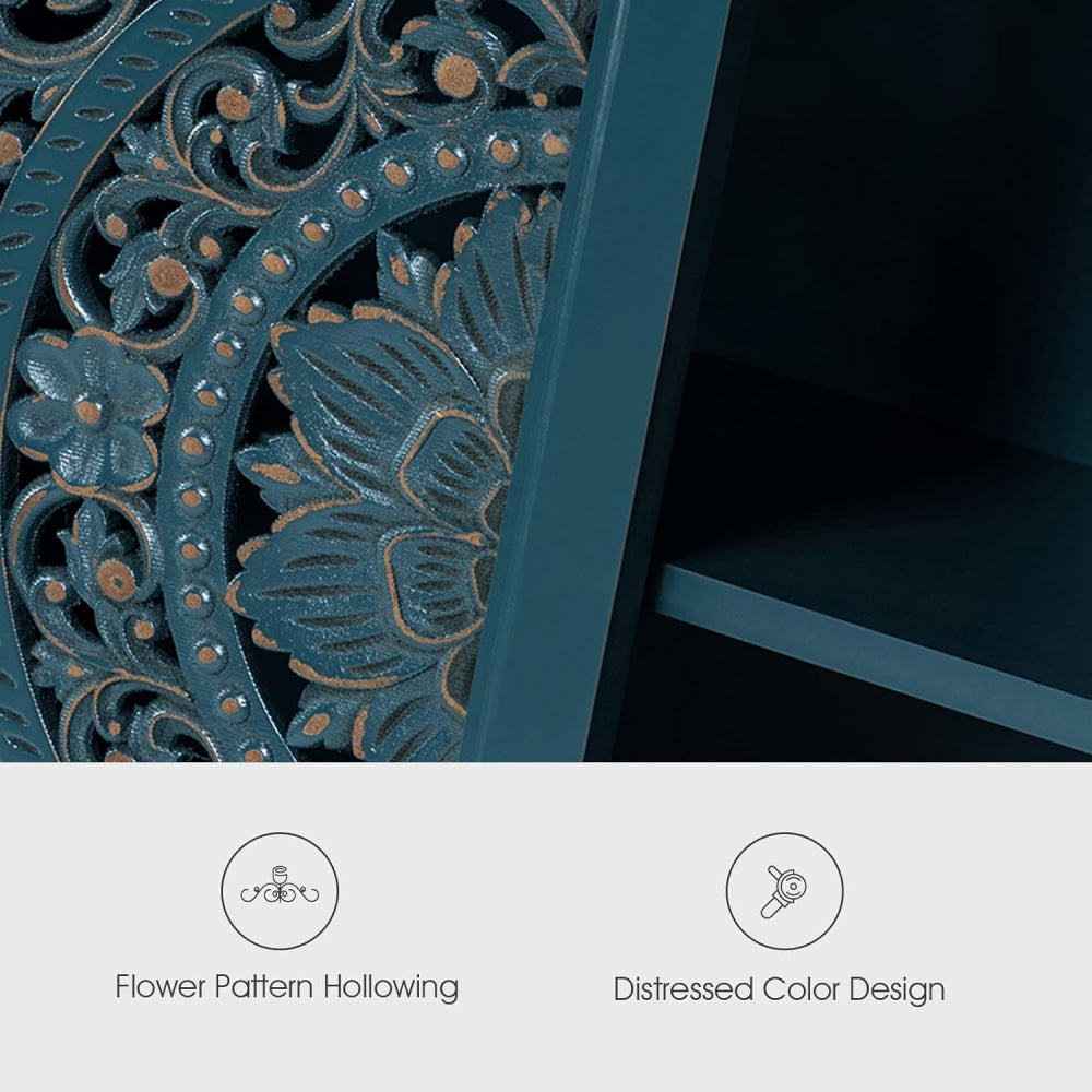 Hand-carved Black Wooden Cabinet Collection for Luxurious Interiors
