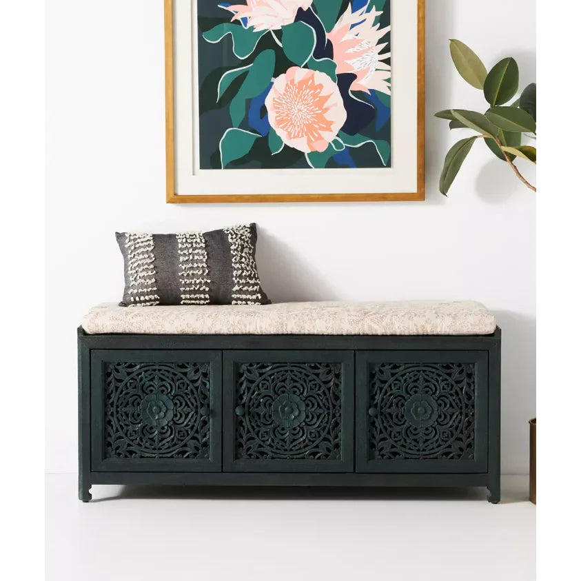 Hand-carved Black Wooden Cabinet Collection for Luxurious Interiors