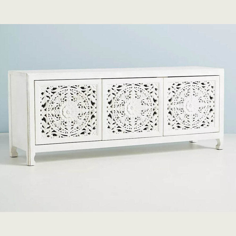 Hand-carved Black Wooden Cabinet Collection for Luxurious Interiors