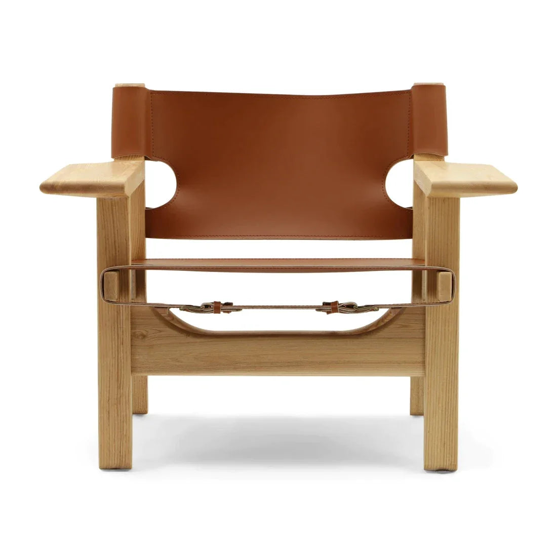 Modern Designer Armchair with Premium Leather and Oak Frame | Minimalism Interiors