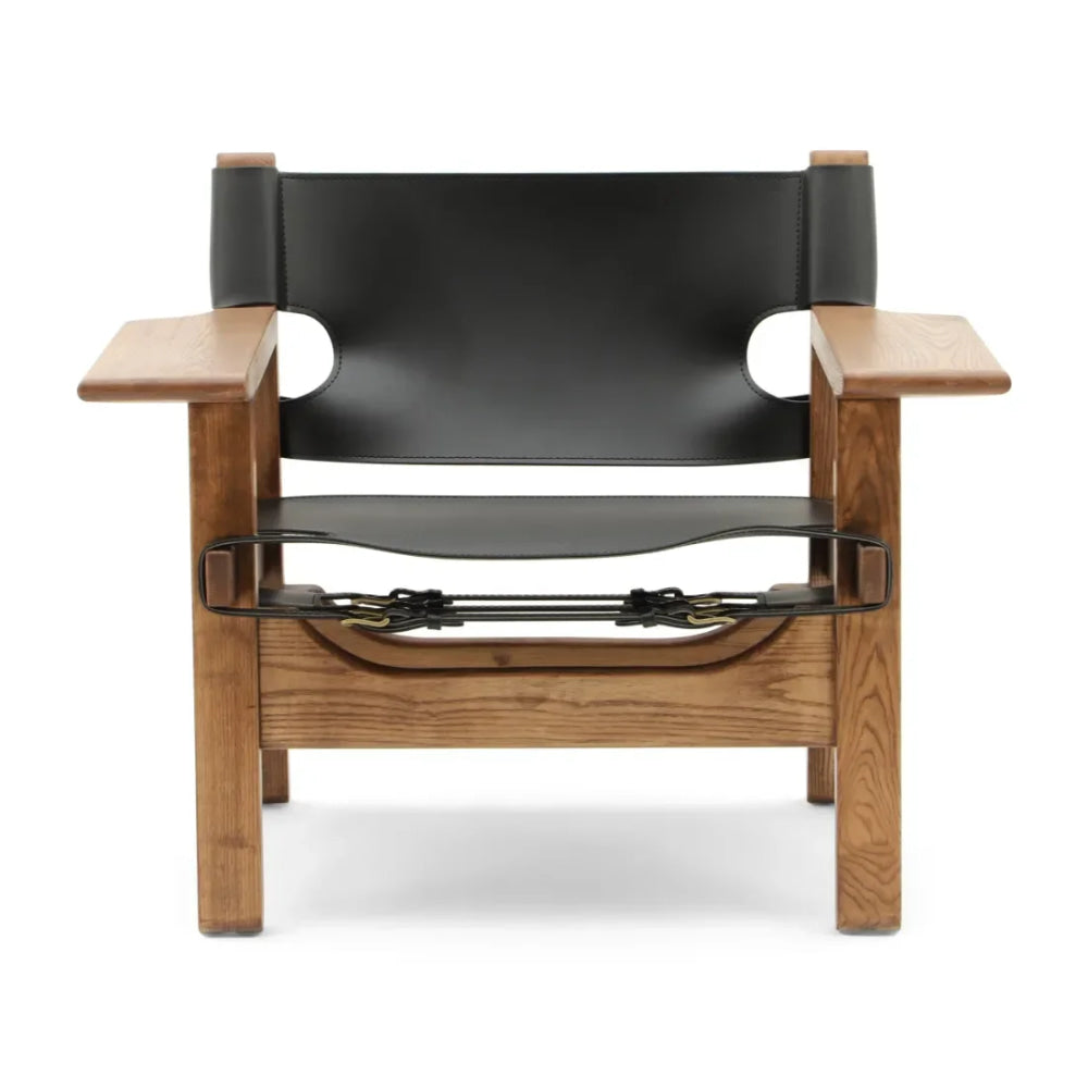 Modern Designer Armchair with Premium Leather and Oak Frame | Minimalism Interiors