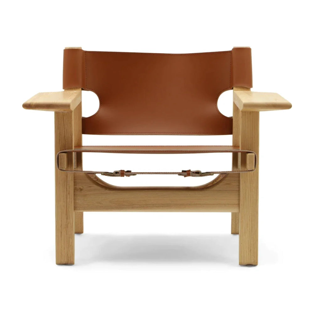 Modern Designer Armchair with Premium Leather and Oak Frame | Minimalism Interiors