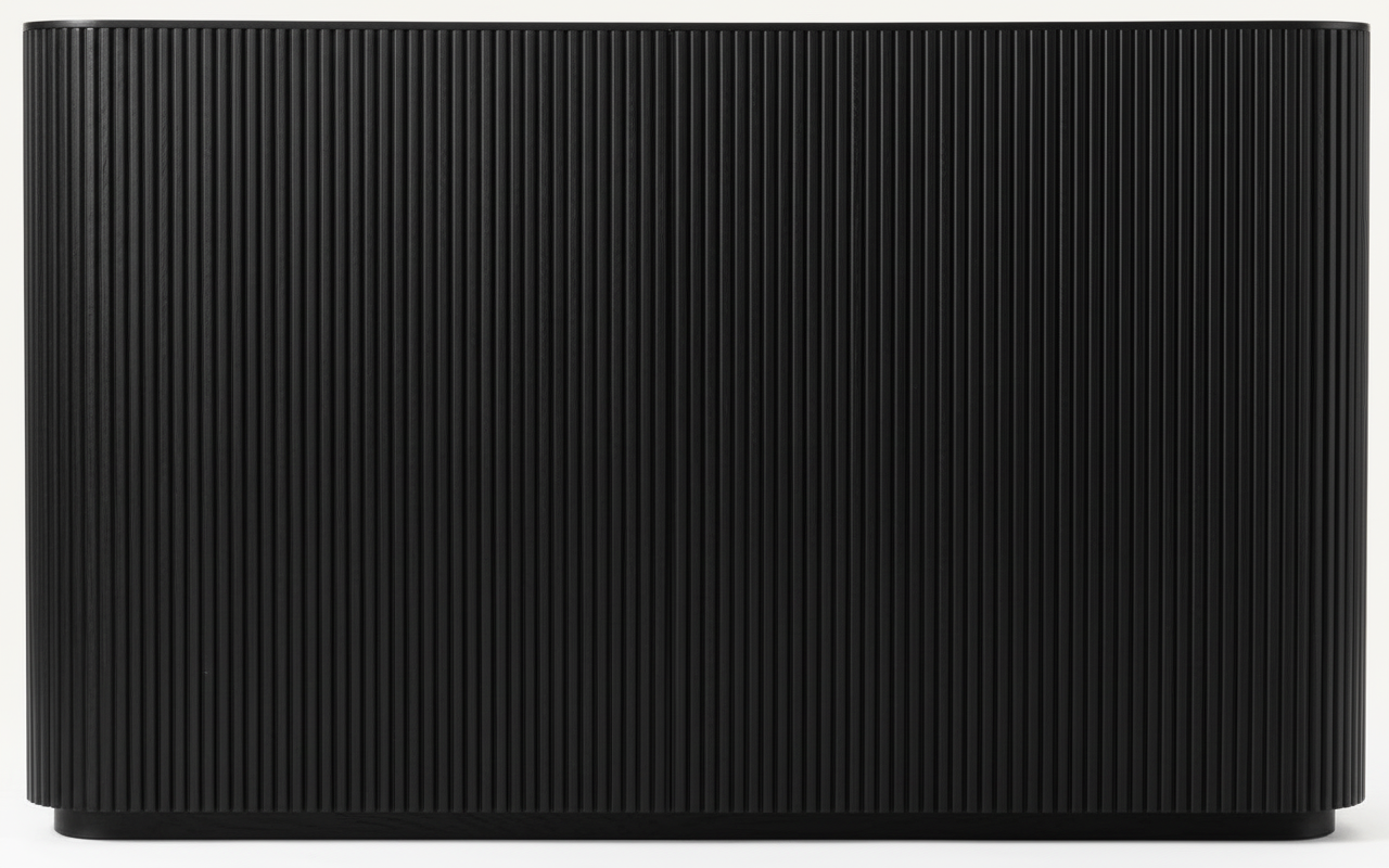 Black Fluted Oak Platform Bed | HLMPrhy62