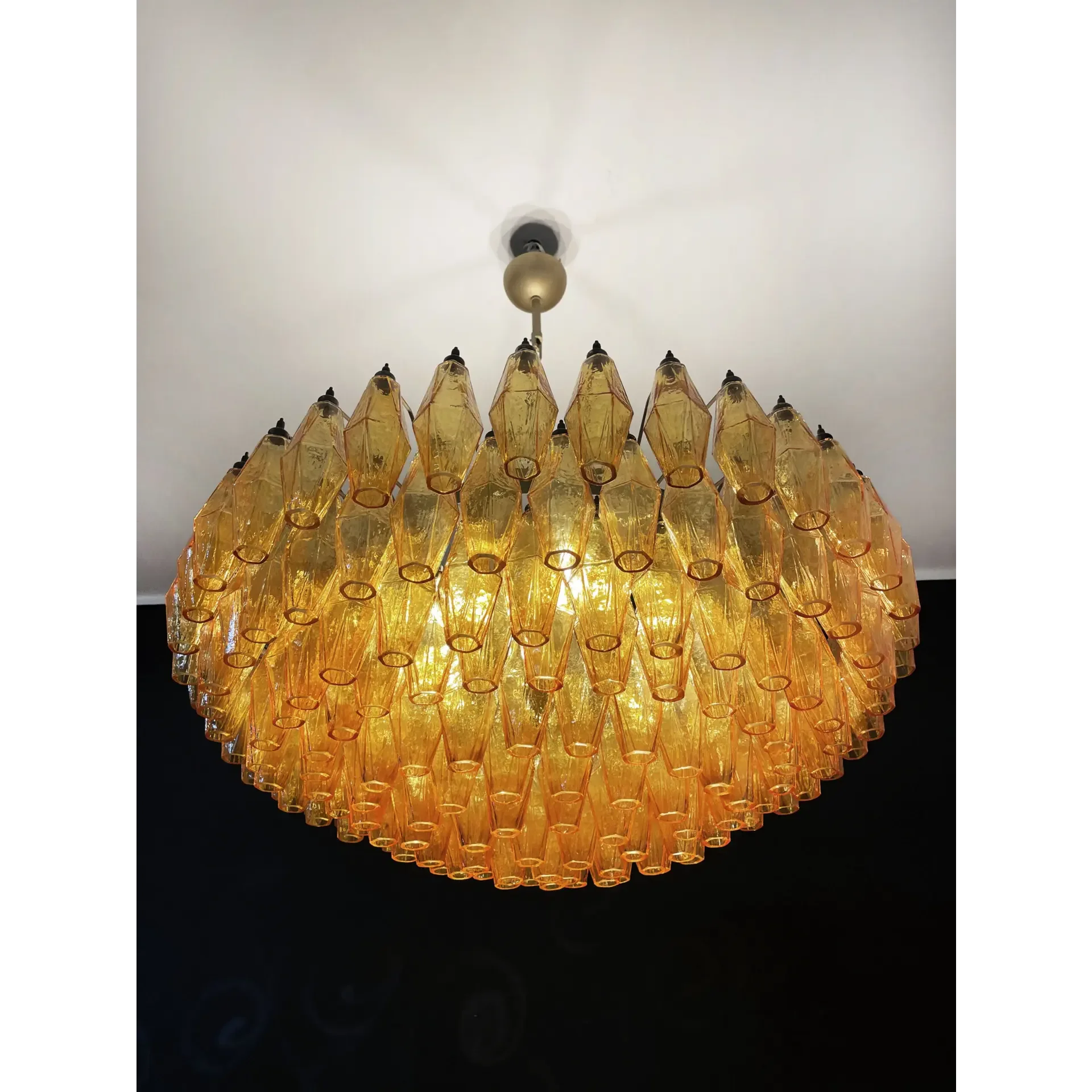 Mid-century Modern Crystal Chandelier – Luxury Smoked Glass Pendant Light for Dining or living room