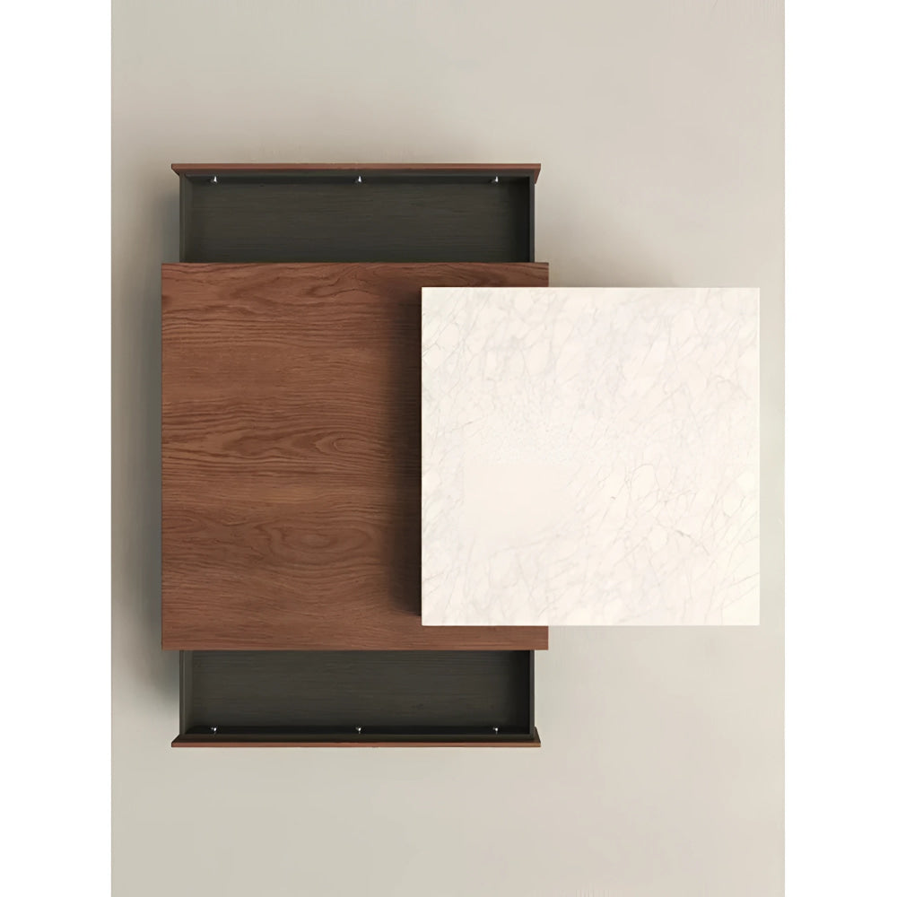 Japandi Coffee Table | Modern Minimalist Wood and Marble
